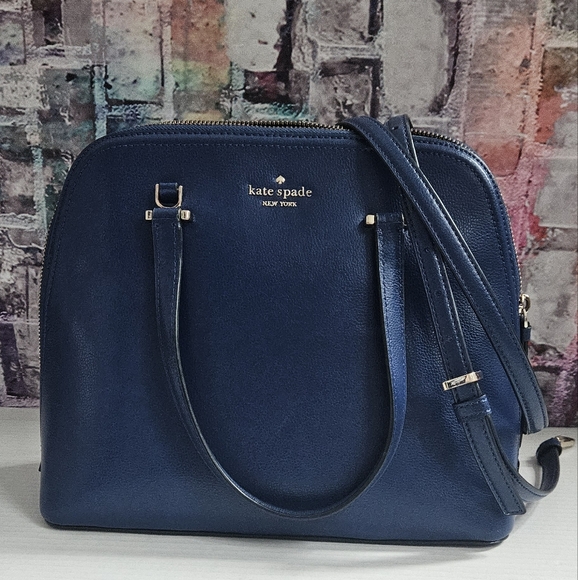 Kate Spade Navy Blue Satchel - Picture 11 of 14